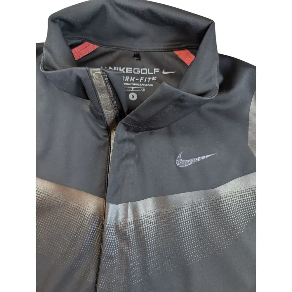 Nike Golf Storm-Fit 20 Jacket Mens Size S Small Black Waterproof Half Zip Logo